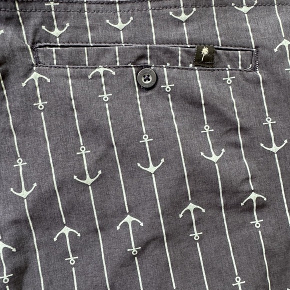 Trunks 40x9.5 Blue Anchors Poly‎ Stretch Men's Performance Chino Shorts - Picture 7 of 9